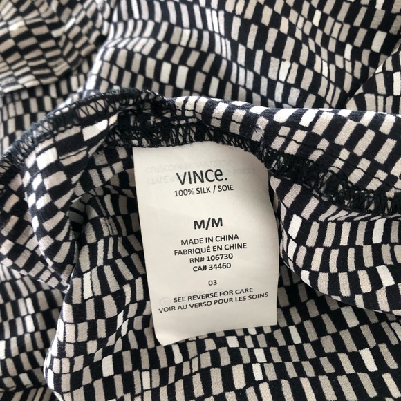 Vince 100% Silk Geometric Pattern Dress - Picture 5 of 5
